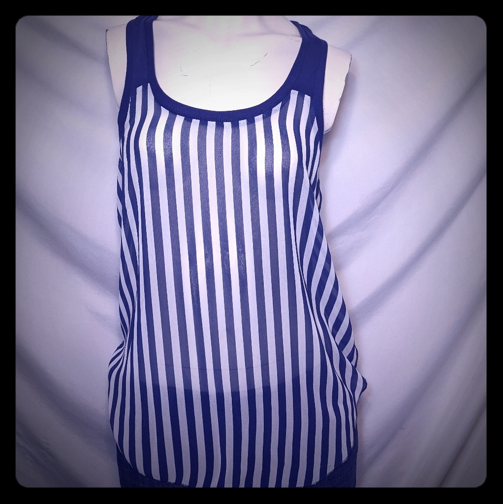 Jimmy's | tank top | racerback | stripes | S